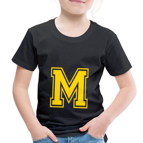 Letter M – Capital Athletic Alphabet Monogram - Toddler Premium T-Shirt