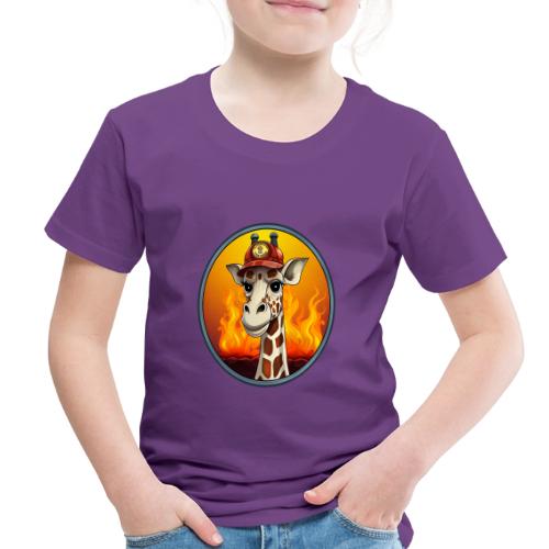 Giraffe Firefighter - Toddler Premium T-Shirt