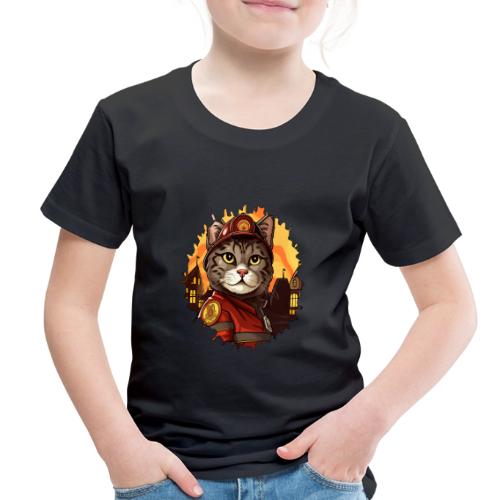 Firefighter cat - Toddler Premium T-Shirt