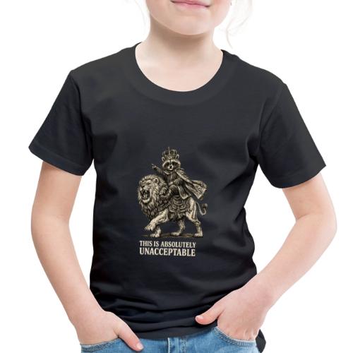 Funny Raccoon King Riding Lion Vintage Meme Art - Toddler Premium T-Shirt