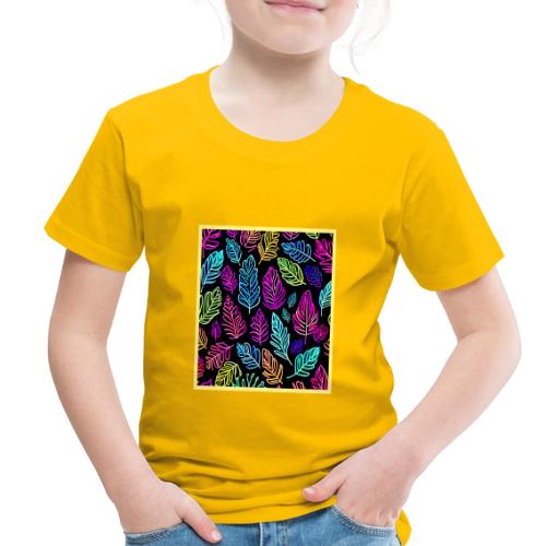 Luminous Foliage Tapestry: Neon Leaves Symphony - Toddler Premium T-Shirt