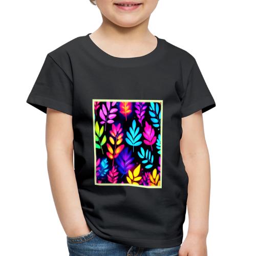 Neon Leaves Abstract Pattern - Toddler Premium T-Shirt