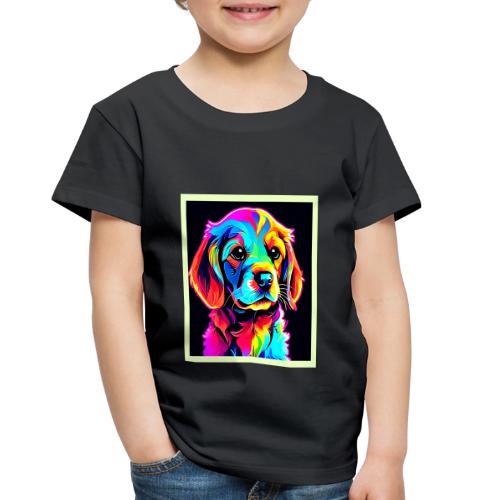 Rainbow Dog Portrait Art - Toddler Premium T-Shirt