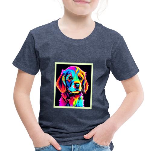 Rainbow Dog Portrait Art - Toddler Premium T-Shirt