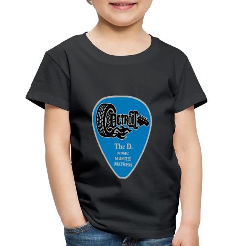 THE D® WHHEL GUITAR BLACK BLUE AND SILVER - Toddler Premium T-Shirt