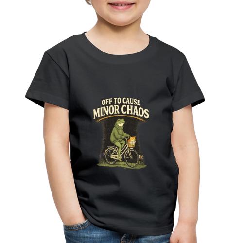 Minor Chaos Vintage Frog and Cat on Bicycle - Toddler Premium T-Shirt
