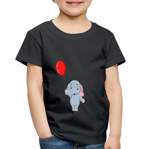 Baby Elephant Holding A Balloon - Toddler Premium T-Shirt