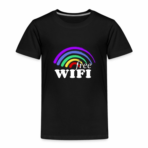 Funny Free Gay Pride Rainbow WiFi - Send Love - Toddler Premium T-Shirt