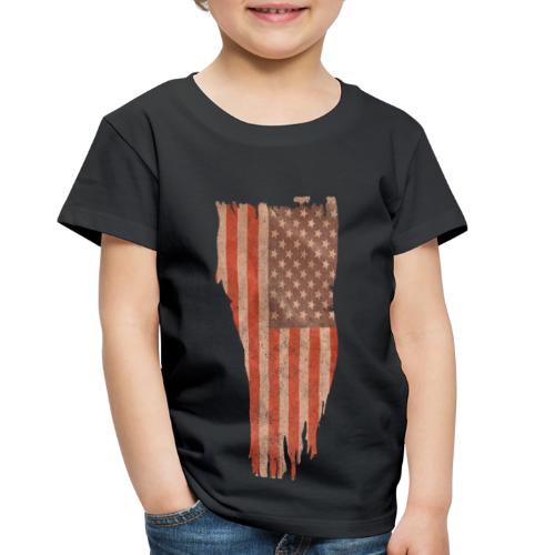 Distressed Flag Vertical - Toddler Premium T-Shirt