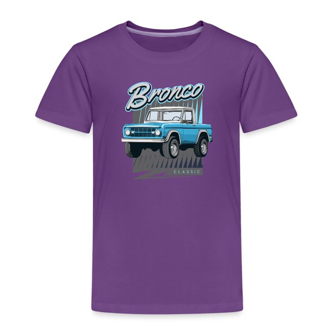 BRONCO Blue Half Cap Truck T-Shirt