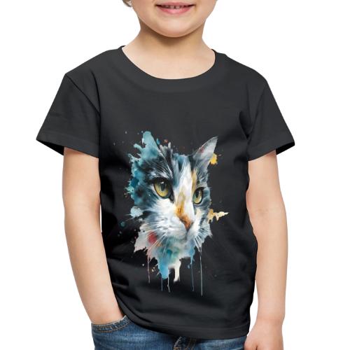 Watercolor cat face - Toddler Premium T-Shirt