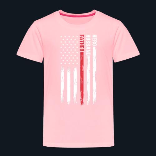 American Best Dad Hero Husband Father - Toddler Premium T-Shirt