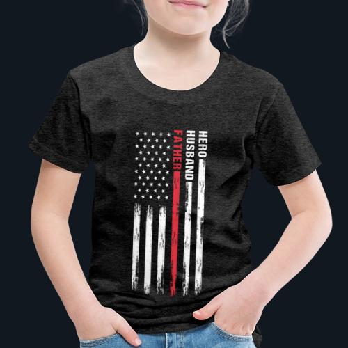 American Best Dad Hero Husband Father - Toddler Premium T-Shirt