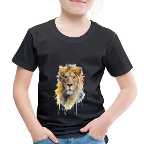 Watercolor Lion Portrait - Toddler Premium T-Shirt