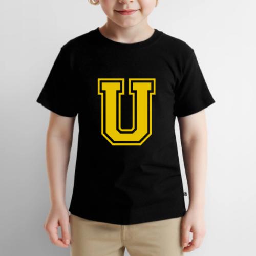Letter U – Capital Athletic Alphabet Monogram - Toddler Premium T-Shirt