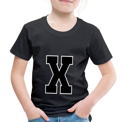 Varsity Letter X Athletic Monogram - Toddler Premium T-Shirt