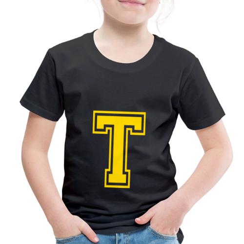 Letter T – Capital Athletic Alphabet Monogram - Toddler Premium T-Shirt