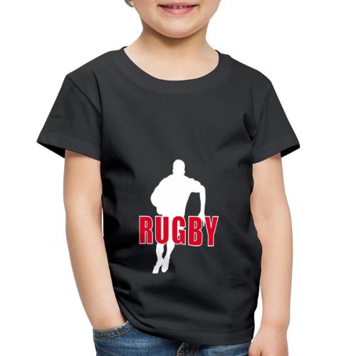 Bold Rugby Action Silhouette - Toddler Premium T-Shirt