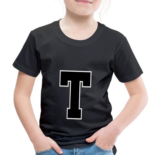 Varsity Letter T Athletic Font Design - Toddler Premium T-Shirt