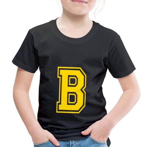 Letter B – Capital Athletic Alphabet Monogram - Toddler Premium T-Shirt