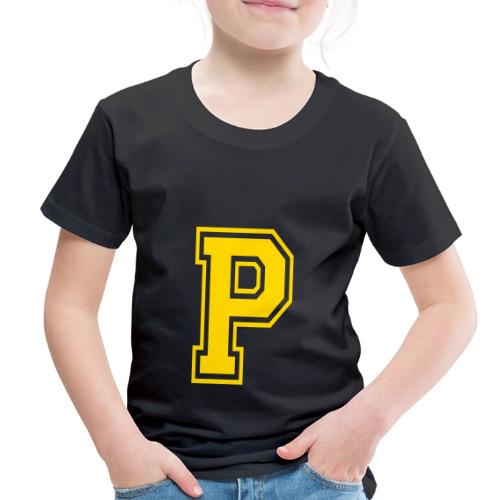 Letter P – Capital Athletic Alphabet Monogram - Toddler Premium T-Shirt