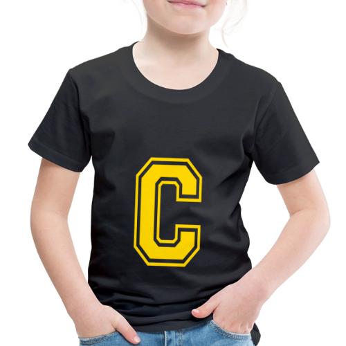 Letter C – Capital Athletic Alphabet Monogram - Toddler Premium T-Shirt