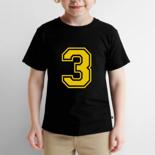 Number 3 in a classic athletic collegiate font - Toddler Premium T-Shirt