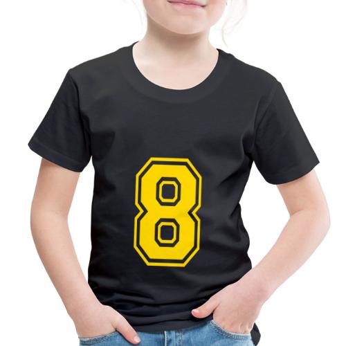 Number 8 in a classic athletic collegiate font - Toddler Premium T-Shirt