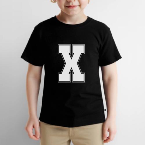 White Letter X – Varsity Alphabet Monogram - Toddler Premium T-Shirt