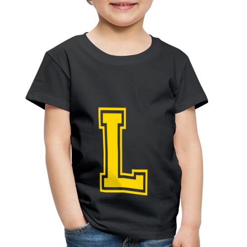 Letter L – Capital Athletic Alphabet Monogram - Toddler Premium T-Shirt