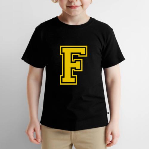 Letter F – Capital Athletic Alphabet Monogram - Toddler Premium T-Shirt