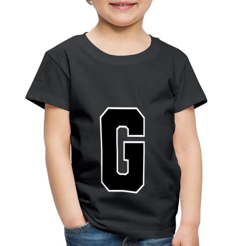 Varsity Letter G Collegiate Alphabet Art - Toddler Premium T-Shirt