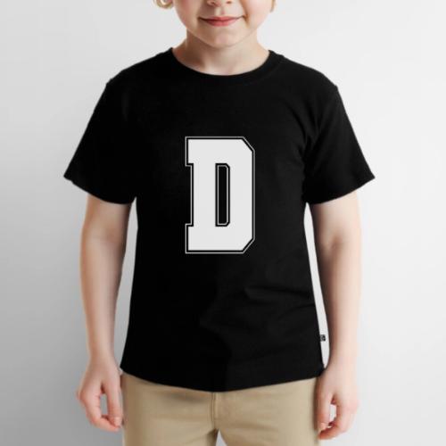 White Letter D – Varsity Alphabet Monogram - Toddler Premium T-Shirt