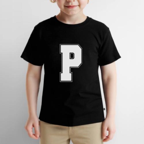 White Letter P – Varsity Alphabet Monogram - Toddler Premium T-Shirt