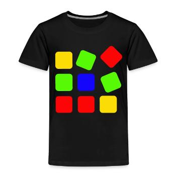Cube colorful - Toddler Premium T-Shirt - black - Front - AI Model Kid Male (0cm)