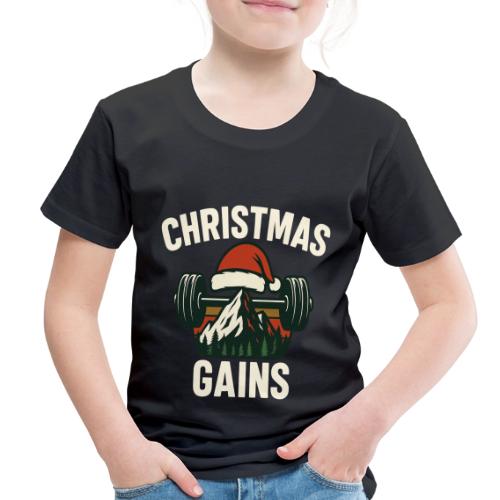 Christmas Gains – Santa Barbell Power - Toddler Premium T-Shirt