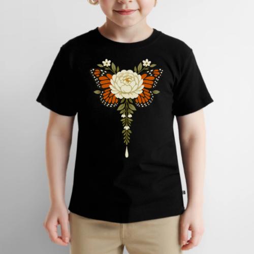 Monarch Butterfly Floral Botanical Art - Toddler Premium T-Shirt