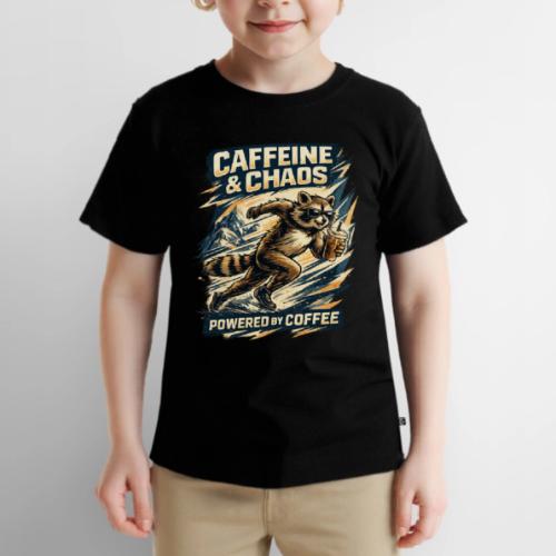 Funny Caffeine Chaos Raccoon Coffee Lover Morning - Toddler Premium T-Shirt