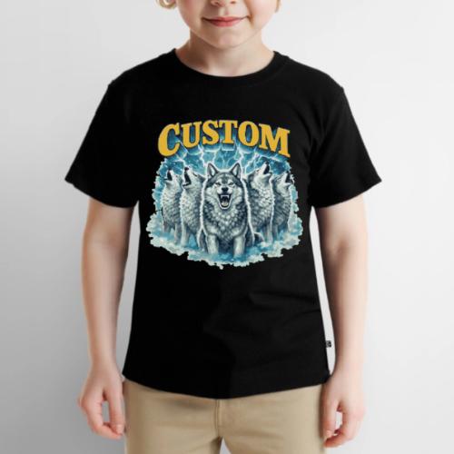 Custom Wolf Pack Howling Moon Vintage Wilderness - Toddler Premium T-Shirt