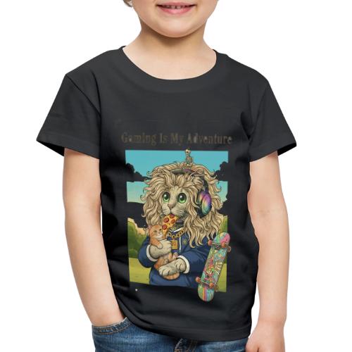 Gaming Cat Adventure: Pizza & Skates - Toddler Premium T-Shirt