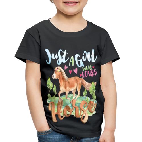 Just A Girl Who Loves Horse - Toddler Premium T-Shirt