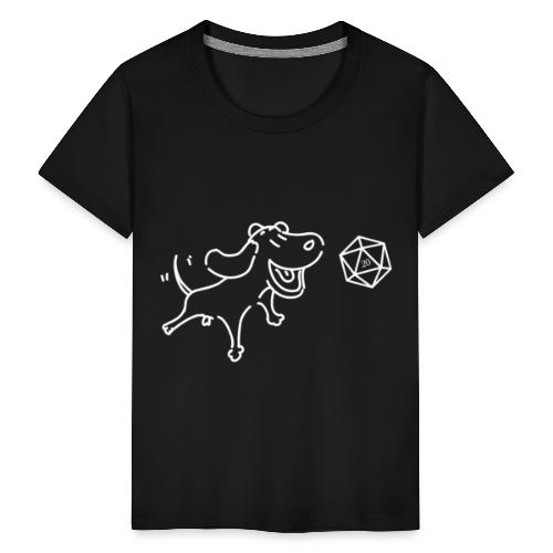 Cute Dog with D20 Dice - Toddler Premium T-Shirt