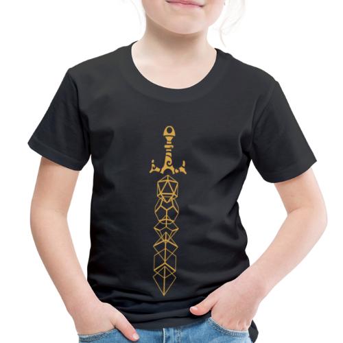 Gold Polyhedral Dice Sword - Toddler Premium T-Shirt