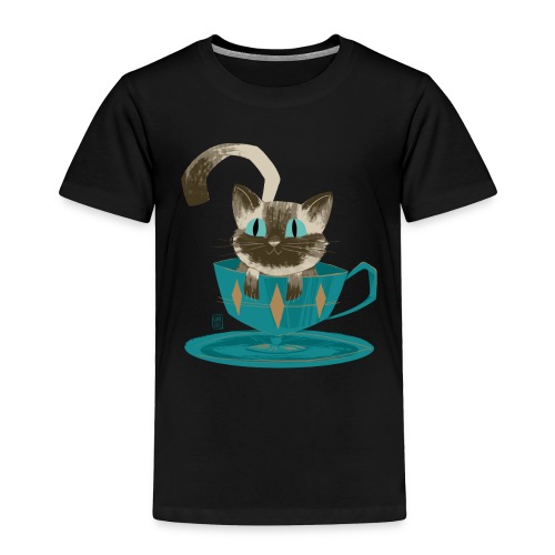 Cat in a Teacup by Kim B. - Toddler Premium T-Shirt