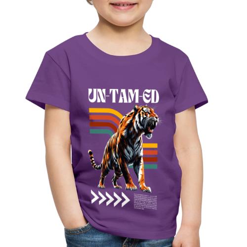Unleash Your Wild Side: Fierce Tiger Print Design - Toddler Premium T-Shirt