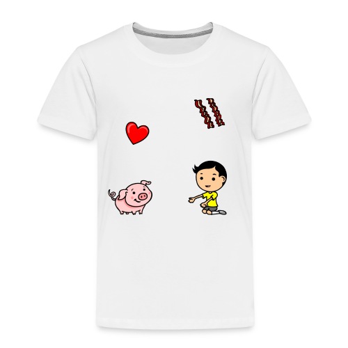 Boys Love Bacon Too - Toddler Premium T-Shirt