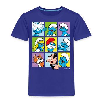 The Smurfs Gift Tiles - Toddler Premium T-Shirt - royal blue - Front - Samuel (120cm)