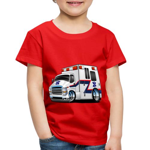 Paramedic EMT Ambulance Rescue Truck Cartoon - Toddler Premium T-Shirt