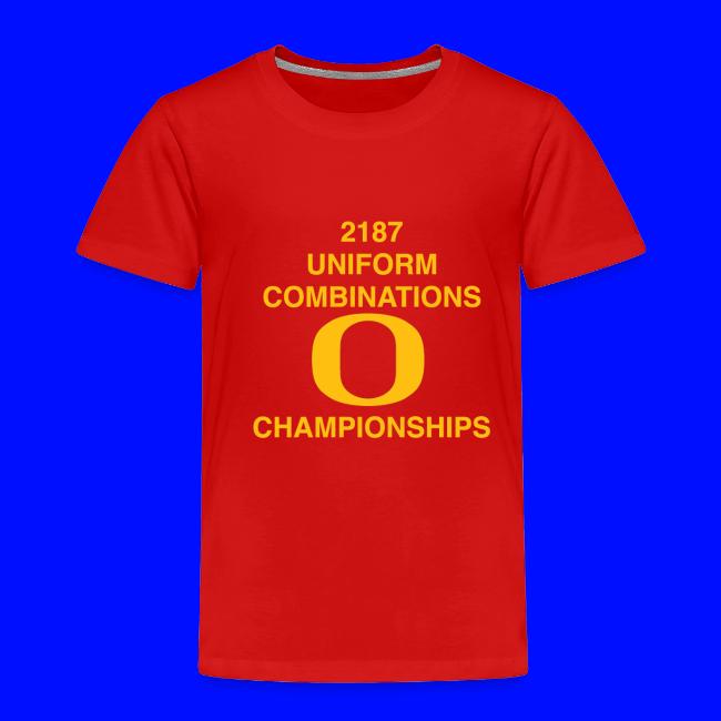 2187 UNIFORM COMBINATIONS O CHAMPIONSHIPS