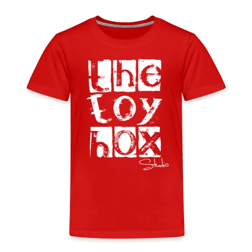 The Toy box Studio - White Logo - Toddler Premium T-Shirt